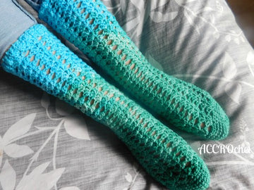 Ocean View, crochet sock pattern
