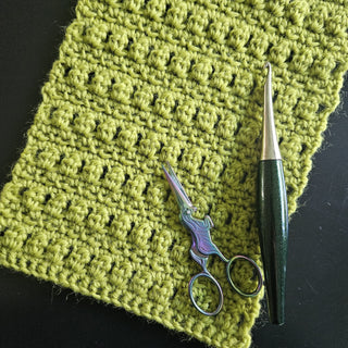 Greener Pastures: Free Textured Crochet Block for Warm Up America