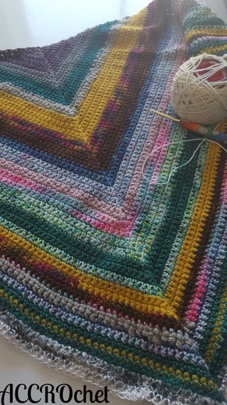 Magic cake shawl... or what to do with your gorgeous leftover yarn