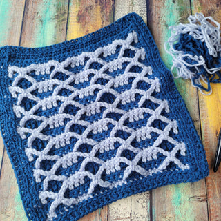 FREE crochet pattern: the reversible Secret Handshake block