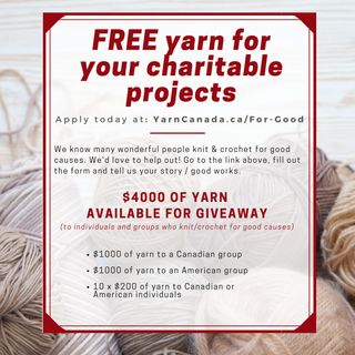 Yarn for good from Yarn Canada