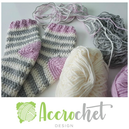 Ice Cream Crochet Sock Pattern graphic.