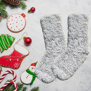 Christmassy graphic for the crochet stockings part of an advent CAL