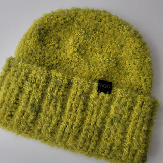 Ursa Major Crochet Hat on white background.