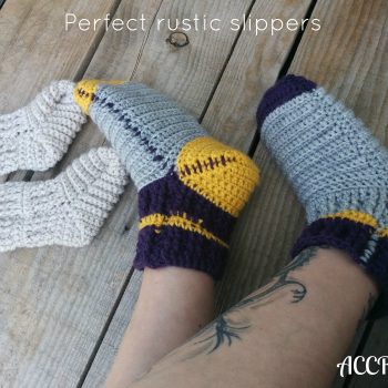 Perfect rustic slippers crochet pattern by ACCROchet.