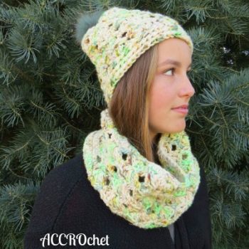 Lucky charms crochet hat and cowl.