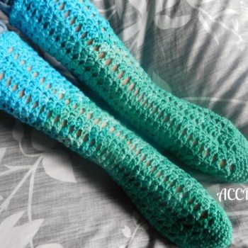 Ocean View crochet socks.