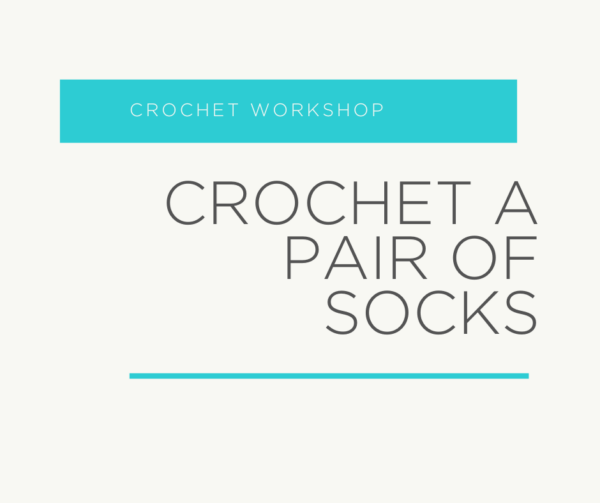 Crochet sock class graphic