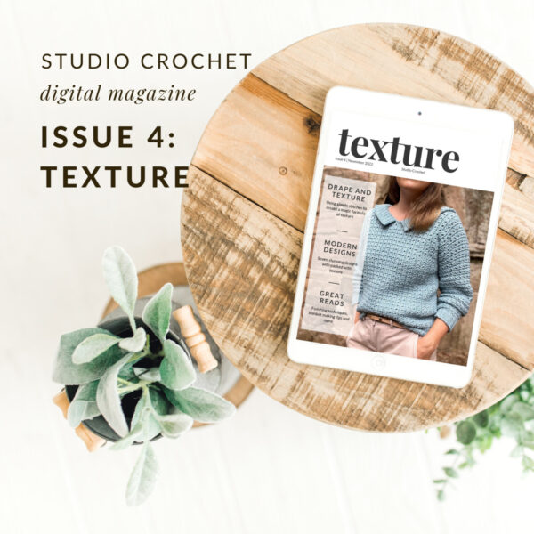 Graphic showing the Studio Crochet - Texture edition cover