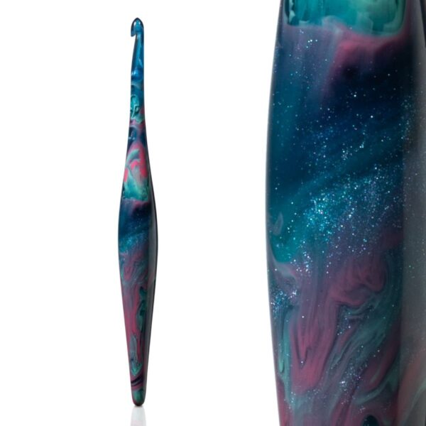 Streamline Galaxy Crochet Hooks by Furls Crochet - Supernova in hand