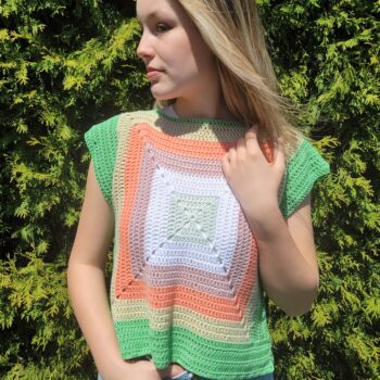 Not so granny tee crochet pattern by ACCROchet