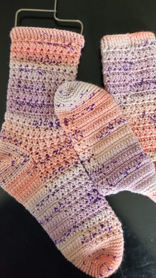 Lilac Lemonade Crochet Socks - Image 2